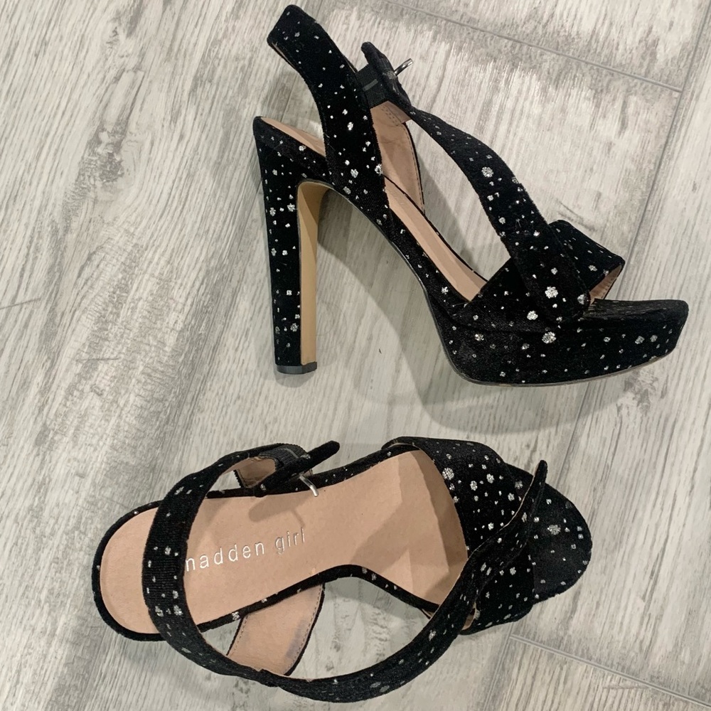 MADDEN GIRL Rolloo platform heels velvet size 7.5